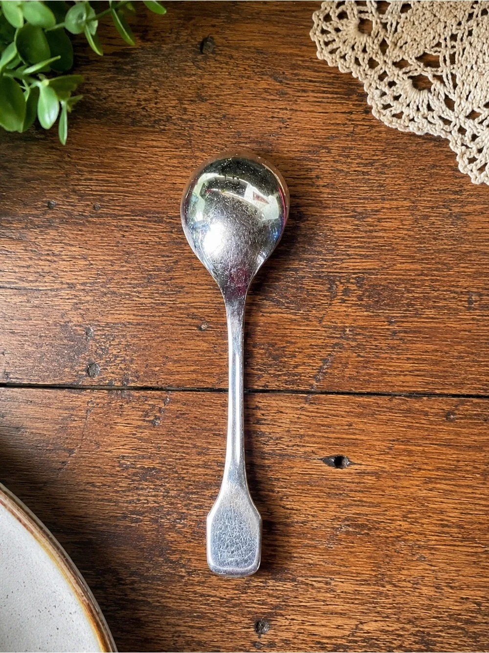Vintage Edelstahl 18/8 Stainless Steel Serving Spoon Bowl & Spoon Emblem 8”